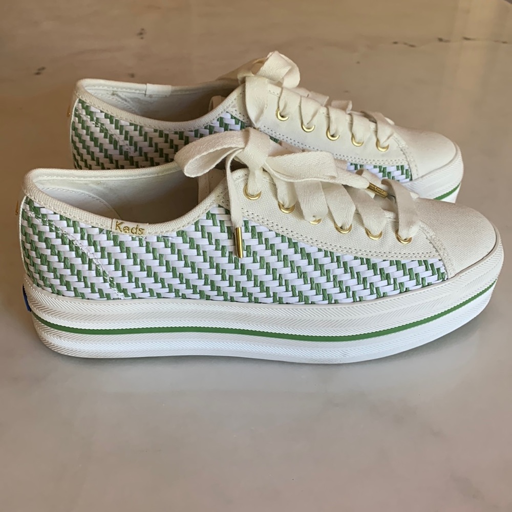 Kate Spade Keds Triple Up Woven platform sneakers